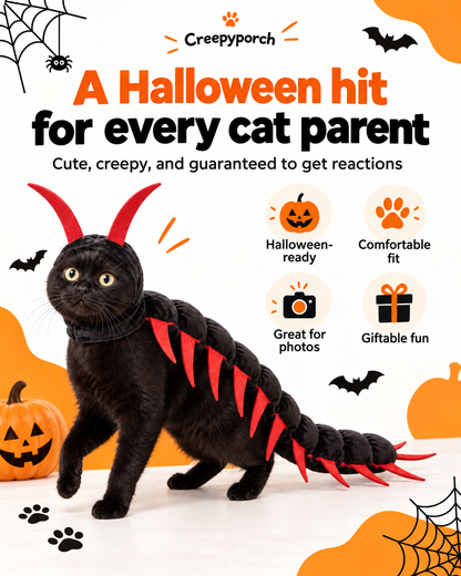 Creepyporch™ Creepy Crawly Cat Centipede Costume